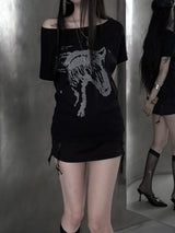 horse graphic off T