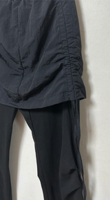 CRINKLE BOW PLEATED TWO-LAYER COTTON BOOTCUT TRAINING SKIRT-PANTS LEGGINGS - 2 COLOR