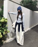 [ORIGINAL] Lazy Warmer Long-Sleeve U-Neck T-Shirt