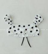 Dot ribbon dot frill bikini