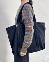 O Logo Drawing Stitch Bag / Black