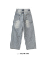 wave washed denim pants(4colors)
