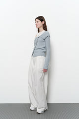 OFF SHOULDER BUTTON CARDIGAN