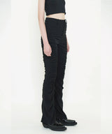FLARE GATHER SLACKS PANTS