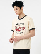 エッセンシャルスタンダード半袖リンガーTシャツアリゾナ クリーム