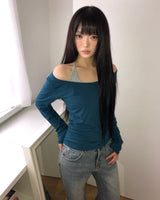 Eve Halter Layered Long-Sleeve T-Shirt