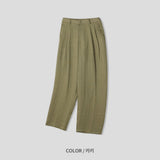 LMN クールリネンベンダブルピンタックスラックス (4 colors)