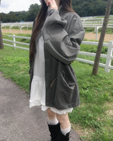 Washing short pigment jacket