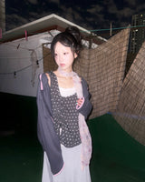 (2color) Piping Mesh Hood Zip-Up
