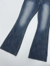 304 Cat Washing Semi-Bootcut Denim Pants
