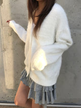 モヘアカーディガン