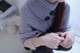 Yui button knit cape (3color)