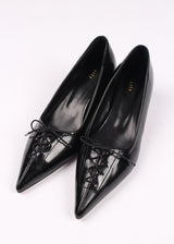 LACE-UP KITTEN HEELS