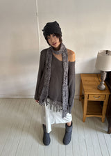FRINGE V LONG KNIT
