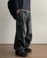 Bevel Cargo Denim Pants
