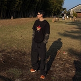 Camo Star Layered Long Sleeve T-Shirt (3color)