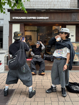 6cRAyon レトロ ストライプ ツータック ショーツ｜復刻ストライプショートパンツ