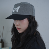 ツートーン ハウンドトゥース ピルボックス キャップ (Black)