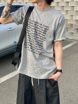 スクエアフレームレタリング半袖Tシャツ 3C