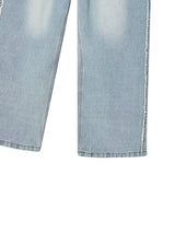RAW CUT DENIM PANTS (LIGHT BLUE)