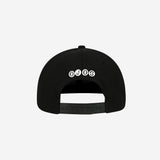 Lace Button Snapback / Black