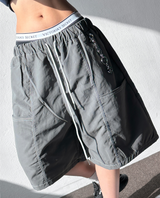 Bati Nylon Stitch Keyring Point Short Bermuda Shorts 3 Colors