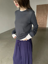  soft simple slim T