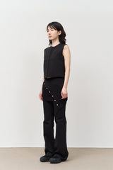 (W) ショップベーシックブーツカットパンツ (2color)