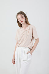 モダンスリットシャーリングTシャツ Beige