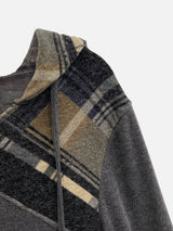 Mode Slim Fit Check Pattern Hoodie (2c)