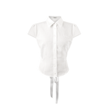 レーシーボウシャツ [White]