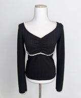 tiny lace tee (3colors)