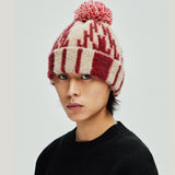 navajo pattern beanie red