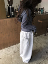 Wari Brushed Belt Loop Wide Training Pants