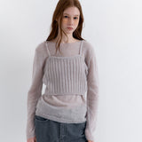 Bustier Knit Set Gray