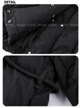 Neck warmer scarf layered half-down jacket