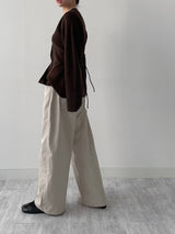[FW/Brushed Lining] 421 カーブドボンデッドワイドパンツ