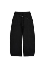 Double pocket herringbone pants