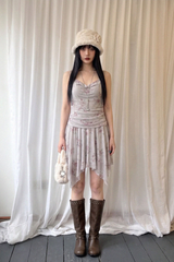 VALENTINE HAZE DRAPED MINI DRESS