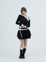 leo lace can-can skirt / black
