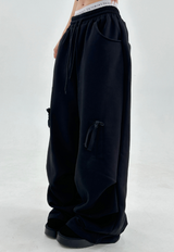 (SHIRRED BOW❤/BRUSHED FLEECE❤/100% COTTON) TRAINING BOW PANTS - 3 COLOR