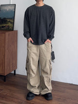 Muted Stripe Pigment T-Shirt (3color) (No.1004)