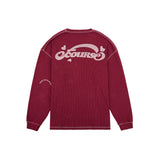 ワッフル コージー ロングスリーブ Tシャツ_ワイン