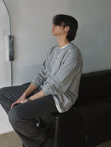 [A-T0042] レイヤードヘンリーネックTシャツ (3色)