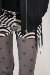 charcoal candy dot tights