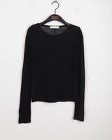 ソーンウールテンセルカットシースルーレイヤードTシャツ