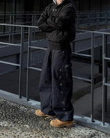 Stellon Cross Embroidery Balloon Pants