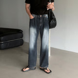 LMN Labo Wide Brush Pintuck Denim Pants (2 colors)