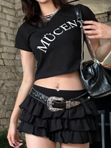 レザーポイントシグネチャーハーフTシャツ