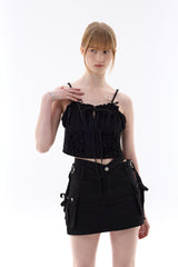 GAGA RIBBON BUSTIER / BLACK